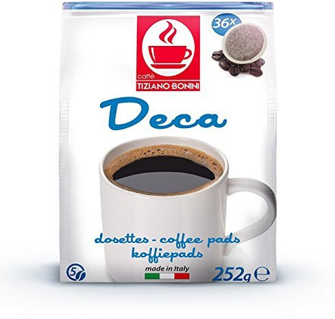 Bonini Coffee Pads for Senseo - Deca 2 x 36 Pods decaffeinated (72 Pods, 504g)
