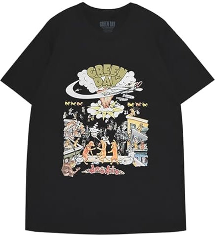 Green Day 94 Tour T Shirt (Black) - Large