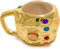 Taza Guantelete del Infinito Avengers - Taza Cerámica Oficial, Pintura Dorada con Piedras del Infinito