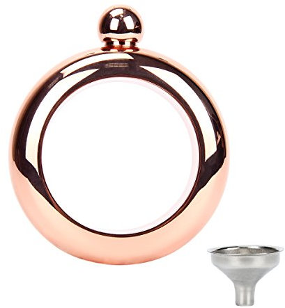 Kitchnexus Creative Armband Flachmann aus Edelstahl 304, Portable Fläschchen mit Trichter zur Lagerung von Whisky und Alkohol