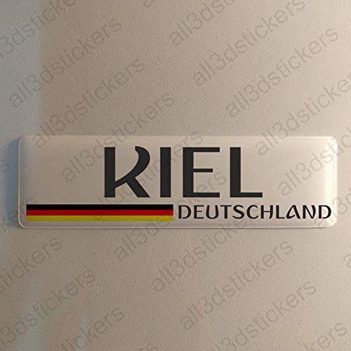 Kiel Deutschland Aufkleber Kiel 120x30mm Autoaufkleber Flagge 3D Fahne Germany