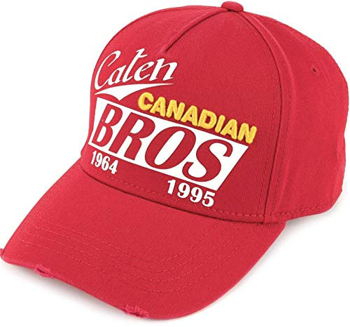 DSQUARED2 Caten Caten Bros Embroidered Iconic Baseball Cap Kappe Basebalkappe Hat Hut Blue