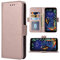 WWAAYSSXA Handyhülle für LG K40/K12 Plus/X4 2019/Solo LTE/Xpression Plus 2/Harmony 3 Folio Flip Wallet Case, PU Leder Kartenfächer Ganzkörperschutz Kickstand Handyhülle für LGK40 L423DL Roségold