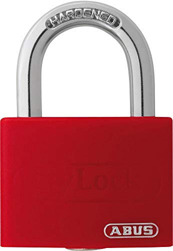 ABUS Zylindervorhangschloss T65AL/40 weiß Lock-Tag Schlossk.-B.43mm Alu.versch.-schl.