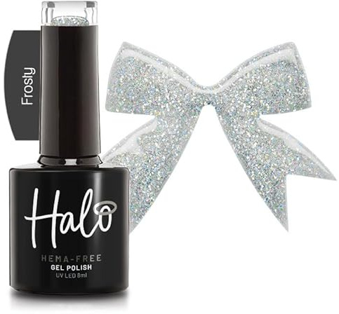 Halo Gel Polish 8ml - Frosty. UV/LED Gel Nail Polish, Long Lasting & Easy To Apply. Nail Art For Manicure. Gel Polish For Professional & Home Use.