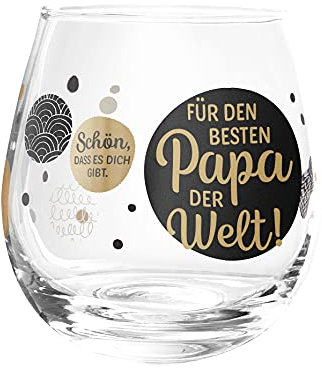 Trinkglas, Whiskyglas, Wasserglas oder auch Weinglas mit Spruch Für Papa