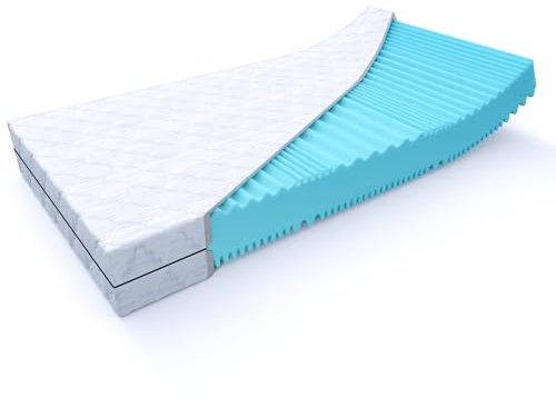 MSS e.K. Aqua Deluxe - 7 Zonen Wellness Kaltschaummatratze - 70 x 180 x 21 cm (Kernhöhe 19 cm) - Härtegrad H4 & H5 - Matratze Wendematratze Kaltschaum Oeko-TEX