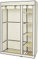 Alightup Armoire Chambre Armoire de Rangement Dressing Chambre Penderie Tissu Garde Robe Portable pour Chambre D'adulte Beige 5 Couches 6 Cubes 110 x 45 x 175