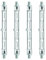 WATTERIE: 4er Pack: Halogenstab 78mm R7s 120 Watt warmweiß 2700K dimmbar 220-240V 2250 Lumen ► Halogen ► Leuchtmittel ► Halogenstab ► R7s ► R7s Leuchtmittel ► Halogenstab 78mm