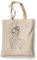 tradercat Jutebeutel bedruckt vintage 100% Baumwolle, Stoffbeutel, One Line Silhouette, aesthetic als modisches Accessoire, Spruch (Woman Back Silhouette)