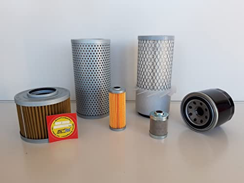 Set (grande) compatibile con Yanmar SV 17 con motore 3TNE68 filtro olio, filtro aria, filtro carburante, filtro idraulico