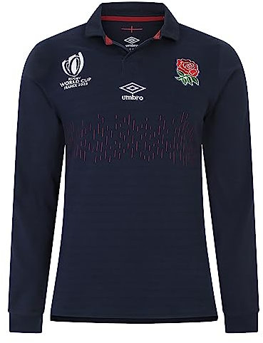 Umbro Mens England Rugby Alternate Classic Long Sleeve Shirt Navy XL