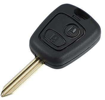 X AUTOHAUX Autoschlüssel Fernbedienung Hülle 4 Tasten für Peugeot 306 1pc | Schwarz, Kunststoff, für Peugeot 106,107,206,207,307,406,408,607, Für Citroen Berlingo,Picasso,Xsara,C1,C2,C3,C4,C5