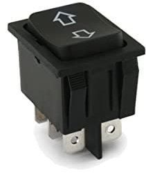 Deviatore Bipolare a Bilanciere Leva per Auto, Moto, Paranchi con Ritorno DPCO 15A 250V Contatti Faston 6.3mm 35A 12V (1)