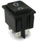 Deviatore Bipolare a Bilanciere Leva per Auto, Moto, Paranchi con Ritorno DPCO 15A 250V Contatti Faston 6.3mm 35A 12V (1)