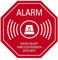 Hinterglasaufkleber Warnung „ALARM DIESES OBJEKT WIRD ELEKTRONISCH GESICHERT“ Hinweis Schild Folie Oktogon | 5-15cm Made in Germany, Größe: 5x5cm