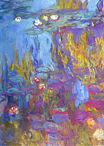 Peinture par numéros pour adultes Kits de peinture à l'huile de bricolage Nénuphars Claude Monet Peinture par numéro Dessin sur toile Art Décor Cadeaux