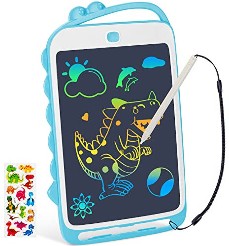 YOUANG 10 Zoll LCD Schreibtafel Zeichenbrett Spielzeug 2 3 4 5 6 Jahre, Löschbarem Handschrift Block, Wiederholtes Schreiben Und Zeichnen für Mädchen Jungen Geschenke (Blau)