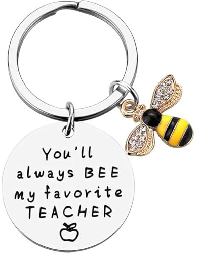 Lehrer Schlüsselanhänger Lehrer Wertschätzung Geschenk Lehrer Tag Schmuck Sie werden immer mein Lieblings Lehrer Schlüsselanhänger