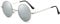 JoXiGo Sunglasses Mens Women Polarised UV400 Protection - Retro Round Classic Metal Frame (Silver)