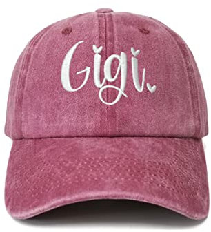 Shenbors Gigi Mimi Baseballmütze, Gigi (gewaschenes Burgunderrot), Einheitsgröße