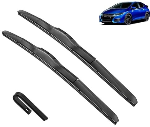 OEM Quality Front Wiper Blades Set For Honda Civic 9 9th Gen 2012-2016 Hatchback Tourer Europe Windshield Window Windscreen Accessories Perfect fit for windshields (Color : Front, Size : RHD)