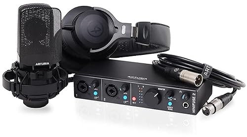 Arturia MiniFuse Recording Pack Black USB-Audio Interface+ CM1 + EF1 - USB Interface