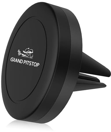 GRAND PITSTOP Magnetic Phone Holder for Car Strong Magnetic Air Vent CarCellphone Mobile Mount [360° Rotation] Hand Free for Iphone, Samsung, Google, Huawei, Nokia Other Smartphones Black