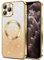 Hython for iPhone 11 Pro Max Case Clear Magnetic Glitter Phone Cases [Compatible with MagSafe] Full Camera Lens Protector Slim Gradient Sparkle Luxury Plating Shockproof Protective Cover Women, Gold
