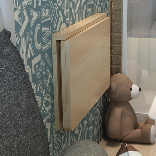 TentHome Wandtisch Faltbarer Klapptisch Platzsparender Schreibtisch Wand Schwimmender Klapptisch Kompakter Computertisch Esstisch für Küche Balkon Arbeitszimmer Hotel 60x40cm