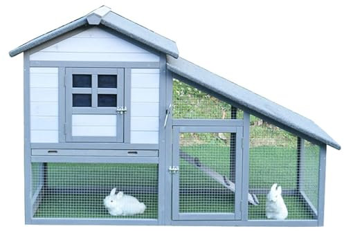 kaninchenställe Hasen-Auslaufkäfig,Kleintierkäfig,Kaninchen-Lebensraum, Kaninchenstall For Den Außenbereich,2-lagiger Hasenstall Mit Rädern, Meerschweinchenkäfige Mit Abnehmbarem,Leckagefreiem Tablett