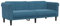 vidaXL Sofa 3-Sitzer, Couch mit Armlehnen Rückenlehne Stützbeine, Loungesofa für Wohnzimmer, Polstersofa Sofagarnitur, Modern, Blau Samt