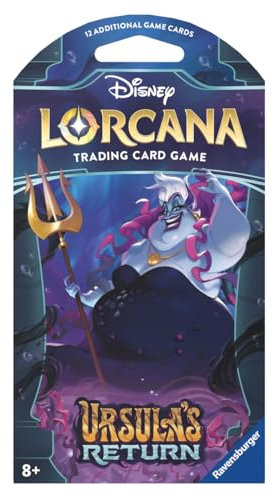Ravensburger Disney Lorcana TCG: Ursula's Return - Paquete de Refuerzo Individual Surtido (12 Tarjetas) para Edades de 8 años en adelante
