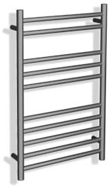 Straight Brushed Stainless Steel Ladder Towel Rail Radiators Central Heating Heater - 500 x 800mm…