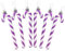 Glitter Candy Cane –Christmas Tree Hanging Decoration Bauble Xmas Ornament Pack of 6-13cm (Lilac)