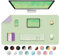 Dual Sided Desk Pad, Large Desk Mat, Waterproof Desk Blotter Protector Mouse Pad, PU Leather Desk Pad Large for Keyboard and Mouse -90cmx 43cm, Matcha+Purple