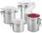 RUETERY 4 Aufbewahrungsbox mit Deckel, Edelstahl Behälter, Rund Luftdichte Vorratsdosen, 550ml/750ml/850ml/1000ml Vorratsdosen Set, Metalldosen, Kaffee Dose, für Tee, Kaffee, Zucke