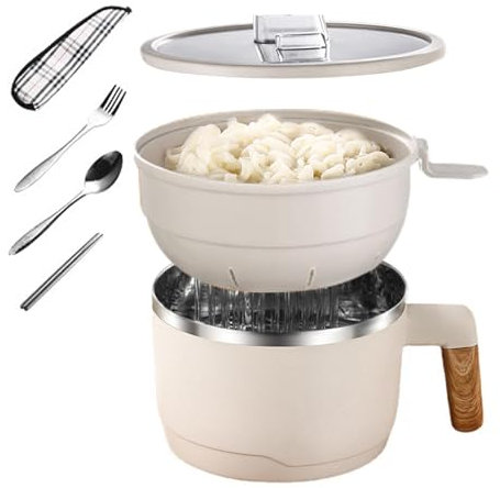 Duroecsain Bol ramen au micro-ondes avec passoire, bol à nouilles au micro-ondes | Bol à micro-ondes Ramen Pot - Bols de nouilles au micro-ondes, bol Ramen en acier inoxydable pour nouilles, gumbo,