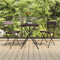 KTHLBRH 3-TLG. Bistro-Set Klappbar Braun Poly Rattan Terrassenmöbel-Sets Gartenmöbel-Sets Outdoor-Möbel-Sets Balkonmöbel-Sets für Terrasse, Garten, Balkon
