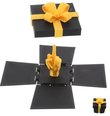 TOYANDONA Finger Box Geschenkbox Lustige Für Weihnachten Und Feiertage Geschenkverpackung Für Erwachsene Büro-dekoration Schwarze Box Mit Kreativem Design