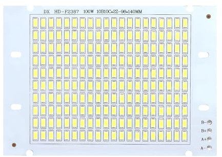 AXTGBHL Chip LED SMD5730 Placa Led SMD 10W 20W 30W 50W 100W 150W 200W IC Inteligente 32-36V DIY Apto for iluminación Exterior Foco Blanco frío(100W 140x98mm)