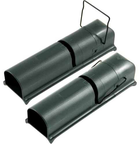 sopomarkt24 2Stk. Mausefalle Secret Catch – Hygienische Röhrenfalle, wiederverwendbar, mit austauschbarem Köder, Fangerfolg sichtbar, sicher und sauber, kompakte Größe für Haus & Büro