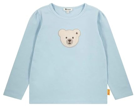 Steiff Mädchen T-Shirt Langarm, Cashmere Blue, 104 cm