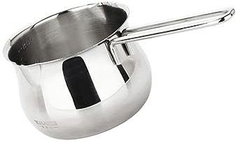 Didiseaon Elegant Silver 304 Stainless Steel Butter Warmer Cooking Melt Pan Great for Home or Cafe Use