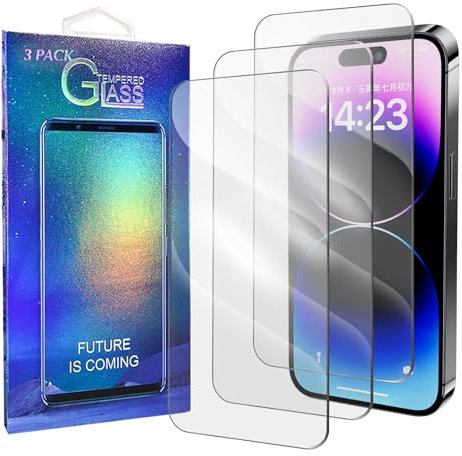 JELLYEA 3 Pack Tempered Glass For iPhone 11 / XR Screen Protector, Anti-Fingerprint Bubble-Free Case-Friendly Easy-to-Install Transparent Film for Apple 11 / XR,6.1”