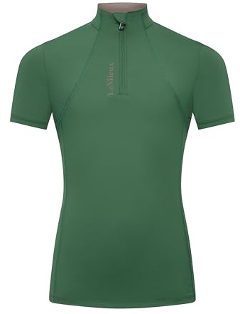 LeMieux Young Rider Classique Short Sleeve Base Layer - Childrens Equestrian Horse Riding Top - Hunter Green - 13-14years
