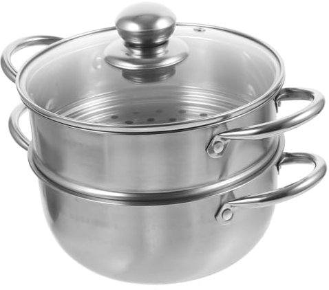 IMIKEYA Vaporera De Acero Inoxidable No Magnética Olla Para Leche y Sopa Para Cocer Al Vapor Cocina De Inducción