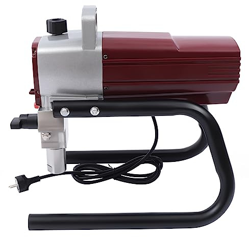 Airless FarbspritzgeräT, 1800W Wandfarbe SprüHmaschine mit 9M Schlauch FüR Innen-AußEnwand Projekte, 1,8L/Min Fluss, Edelstahl Pumpe, 517 DüSe, Tragbarer Hand SprüHer für Heimwerker und Profis