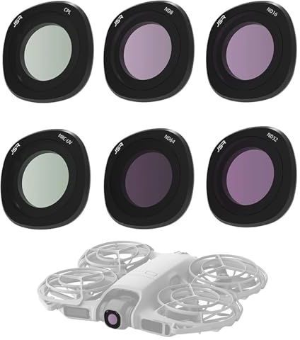 Honbobo Filter für DJI NEO 2 Objektiv Filter Linse Schutz Drohnen Zubehör für DJI NEO 2 (6PCS (UV CPL ND8 ND16 ND32 ND64))