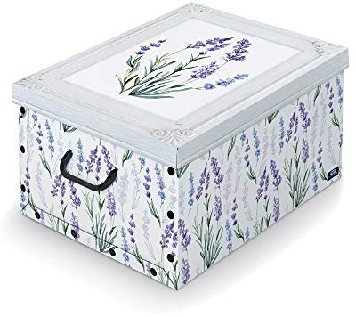 Domopak Living 8001410071958-Box mit Griffen, Papier Karton, Mehrfarbig, 50 x 39 x 24 cm